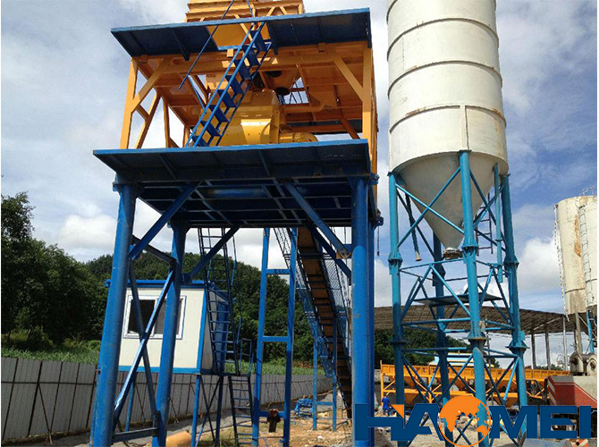 mobile concrete mixing plant