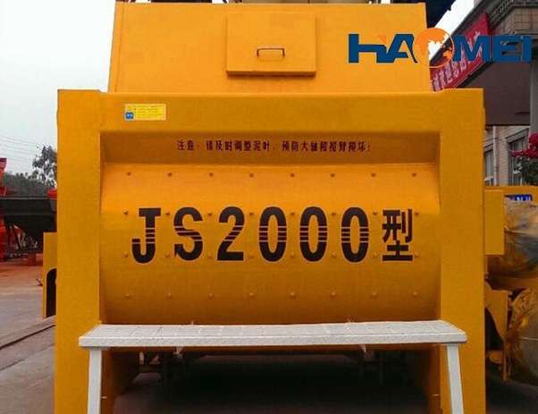 horizontal shaft concrete mixer